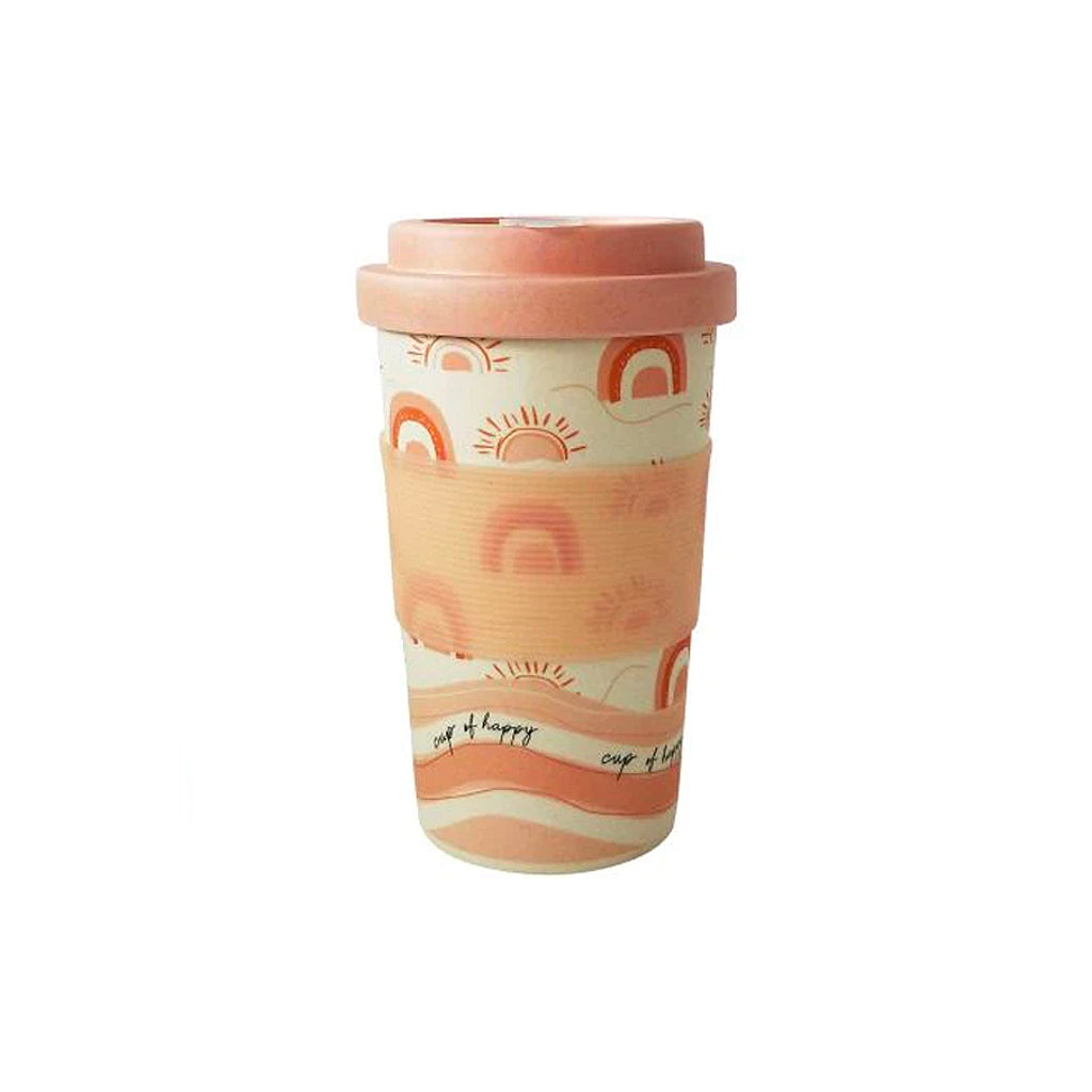 Cup Of Happy Echo Mug Pink And Mustard 400