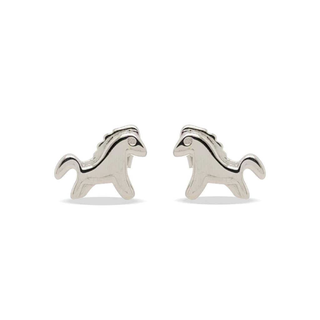 Earrings Horse Studs Sterling Silver