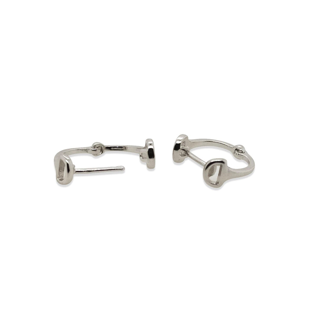 Earrings Snaffle Huggie Stering Silver