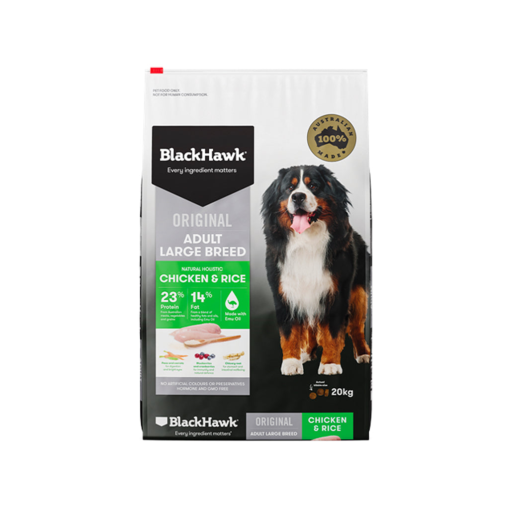 Black Hawk Dog Lge Breed Chick 20 Kg