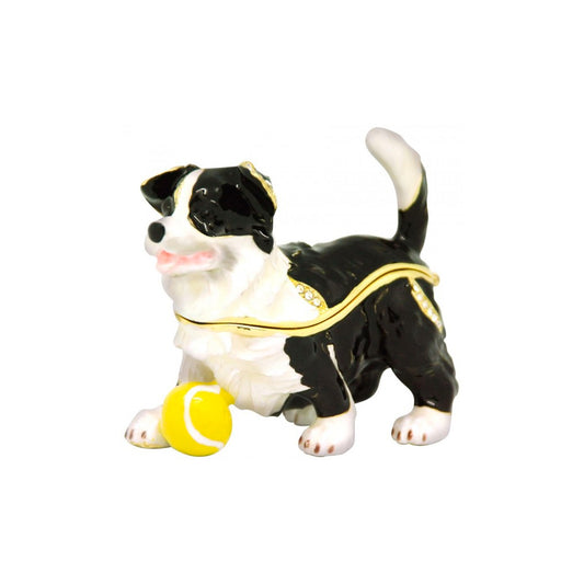 Border Collie Pup Trinket Box