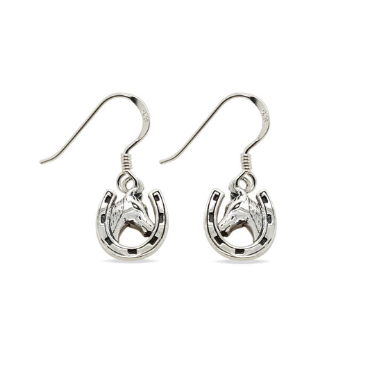 Earrings S/s And Horse In H/shoe